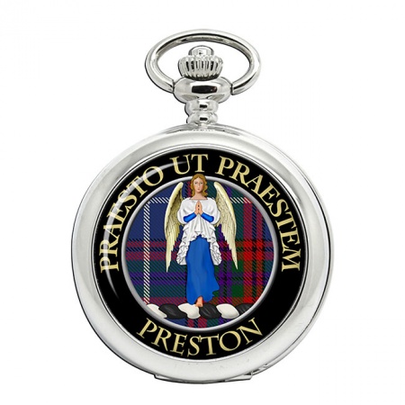 Preston Scottish Clan Crest Pocket Watch