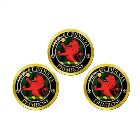 Primrose Scottish Clan Crest Golf Ball Markers