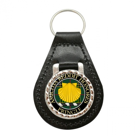 Pringle Scottish Clan Crest Leather Key Fob