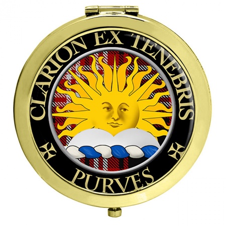 Purves Scottish Clan Crest Compact Mirror