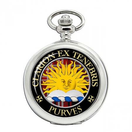 Purves Scottish Clan Crest Pocket Watch