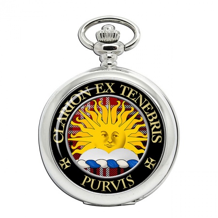 Purvis Scottish Clan Crest Pocket Watch