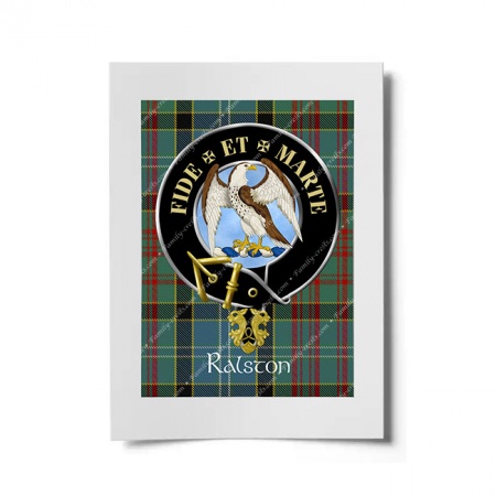 Ralston Scottish Clan Crest Ready to Frame Print