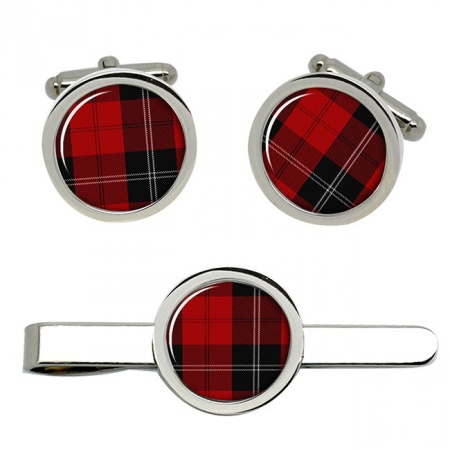 Ramsay Scottish Tartan Cufflinks and Tie Clip Set