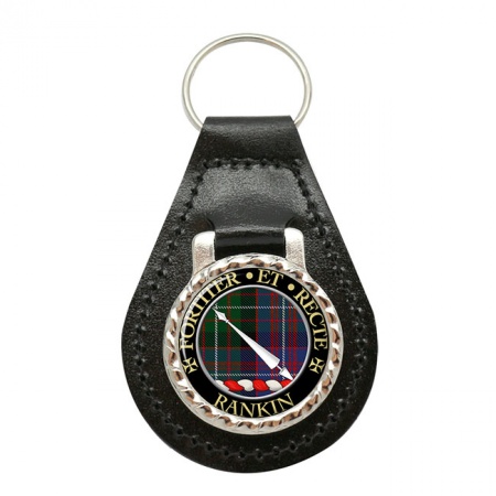 Rankin Scottish Clan Crest Leather Key Fob
