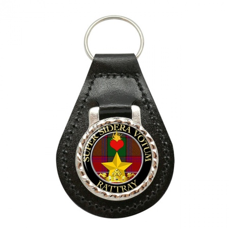 Rattray Scottish Clan Crest Leather Key Fob