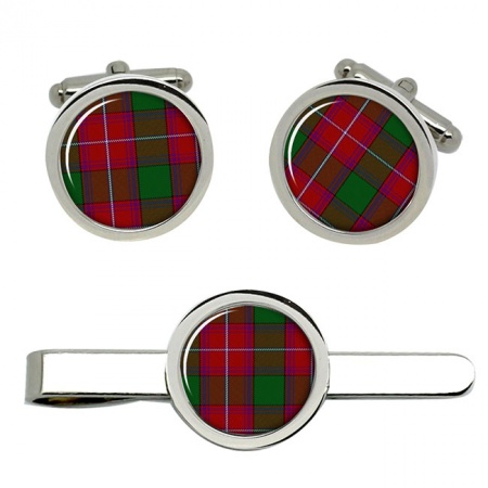 Rattray Scottish Tartan Cufflinks and Tie Clip Set