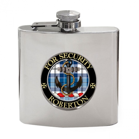 Roberton Scottish Clan Crest Hip Flask