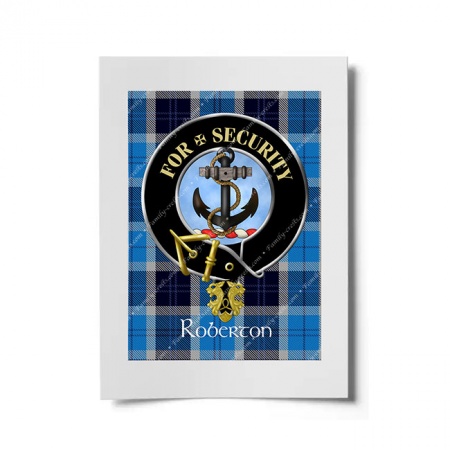 Roberton Scottish Clan Crest Ready to Frame Print