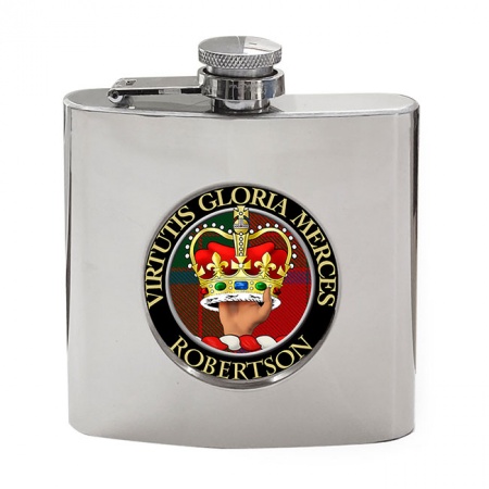 Robertson Scottish Clan Crest Hip Flask