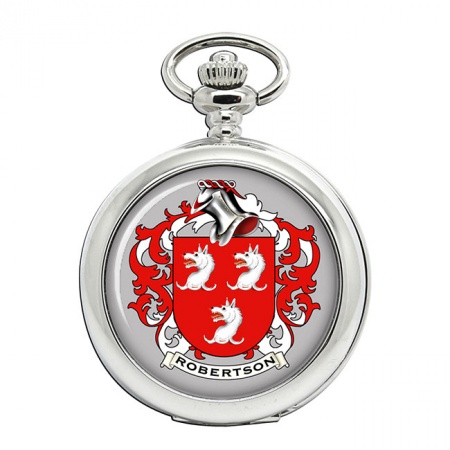Robertson (Scotland) Coat of Arms Pocket Watch