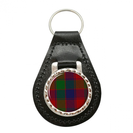 Robertson Scottish Tartan Leather Key Fob