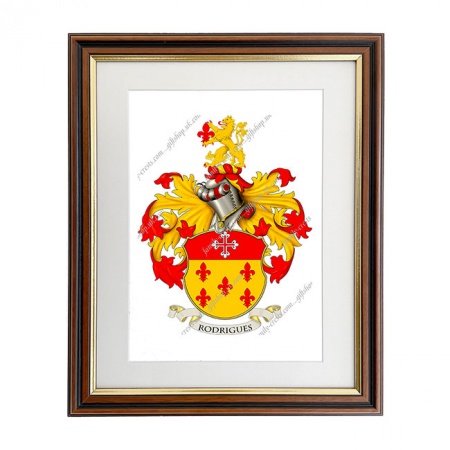 Rodrigues (Portugal) Coat of Arms Framed Print