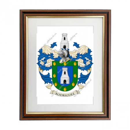 Rodriguez (Spain) Coat of Arms Framed Print