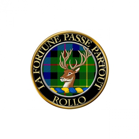 Rollo Scottish Clan Crest Pin Badge