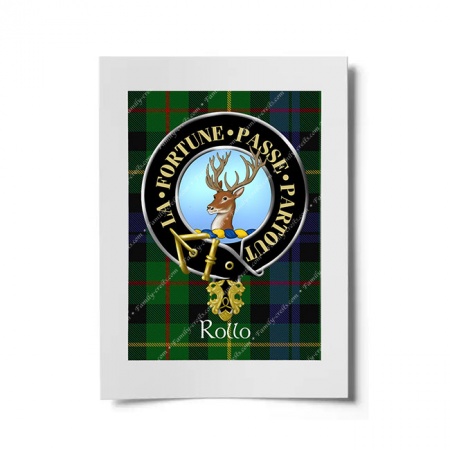 Rollo Scottish Clan Crest Ready to Frame Print