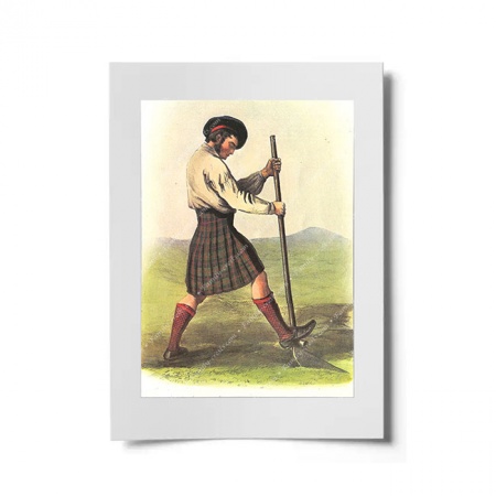 Rose Scottish Clansman Ready to Frame Print