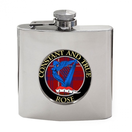 Rose Scottish Clan Crest Hip Flask