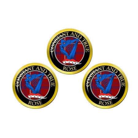 Rose Scottish Clan Crest Golf Ball Markers