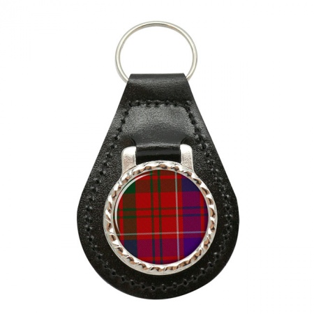 Ross Scottish Tartan Leather Key Fob