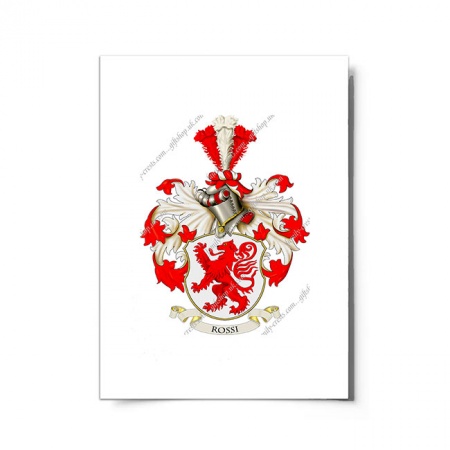 Rossi (Italy) Coat of Arms Print