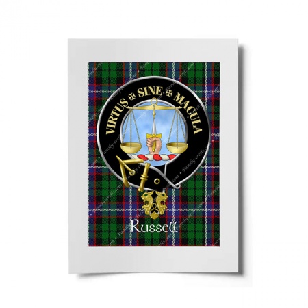 Russell Scottish Clan Crest Ready to Frame Print