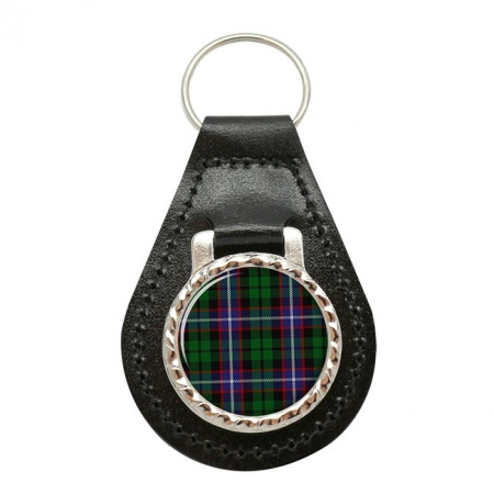 Russell Scottish Tartan Leather Key Fob