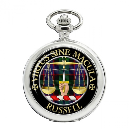 Russell Scottish Clan Crest Pocket Watch