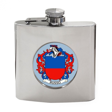 Russo (Italy) Coat of Arms Hip Flask