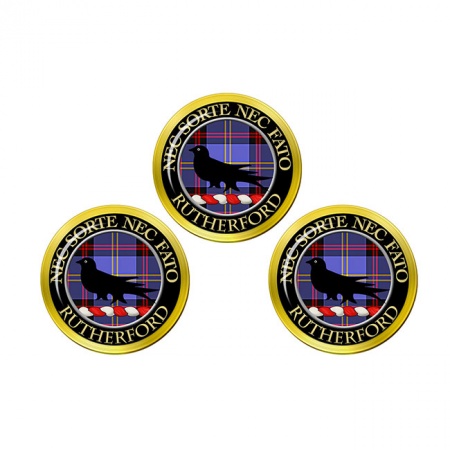 Rutherford Scottish Clan Crest Golf Ball Markers