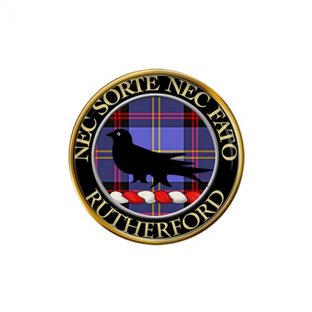 Rutherford Scottish Clan Crest Pin Badge