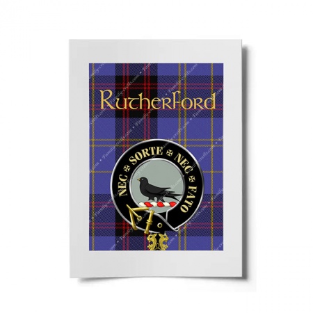 Rutherford Scottish Clan Crest Ready to Frame Print