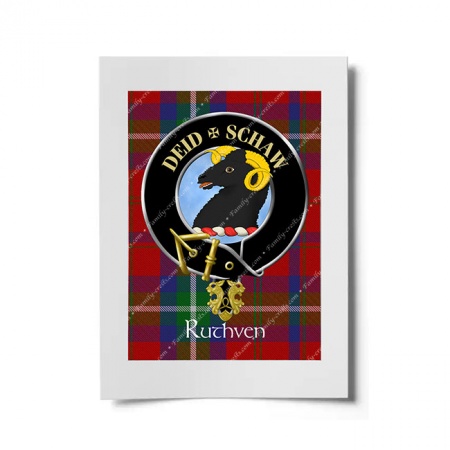 Ruthven Scottish Clan Crest Ready to Frame Print