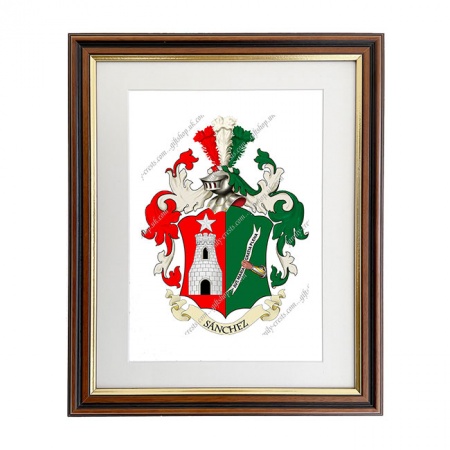 Sanchez (Spain) Coat of Arms Framed Print