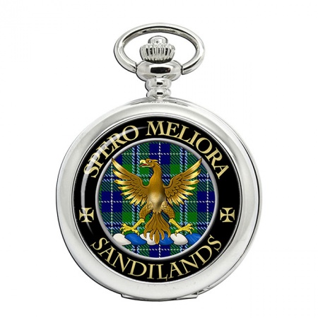 Sandilands Scottish Clan Crest Pocket Watch