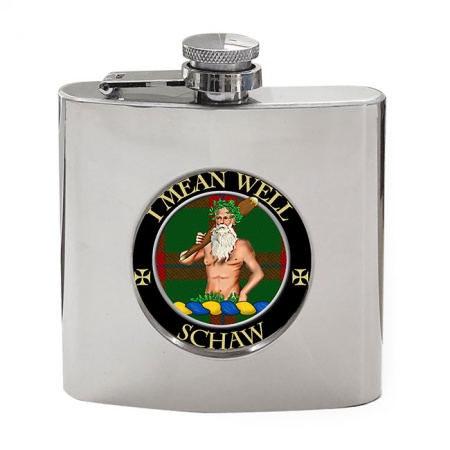 Schaw Scottish Clan Crest Hip Flask
