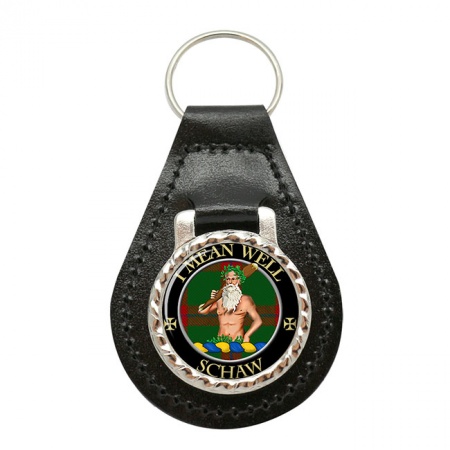 Schaw Scottish Clan Crest Leather Key Fob
