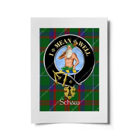 Schaw Scottish Clan Crest Ready to Frame Print