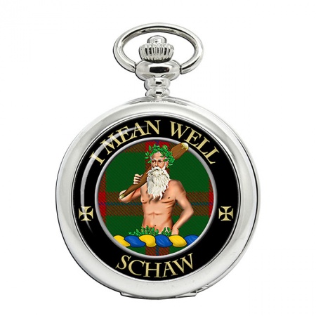 Schaw Scottish Clan Crest Pocket Watch