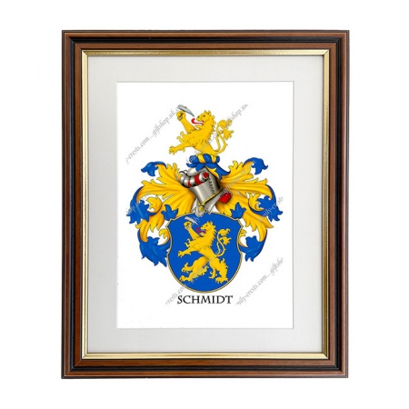 Schmidt (Germany) Coat of Arms Framed Print