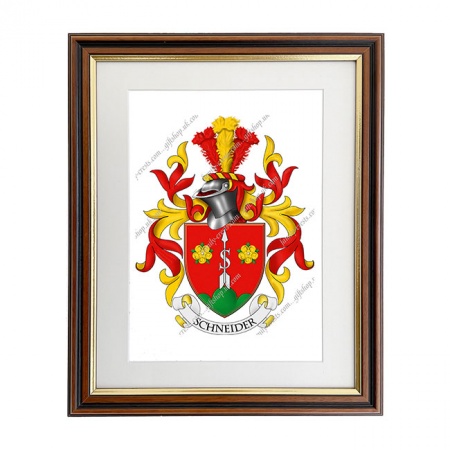 Schneider (Swiss) Coat of Arms Framed Print