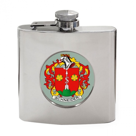 Schneider (Swiss) Coat of Arms Hip Flask