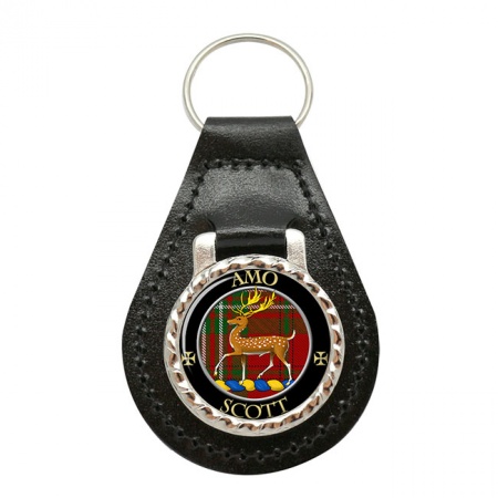 Scott Scottish Clan Crest Leather Key Fob