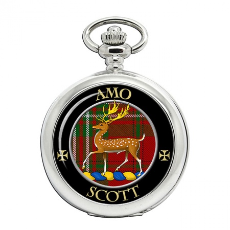 Scott Scottish Clan Crest Pocket Watch