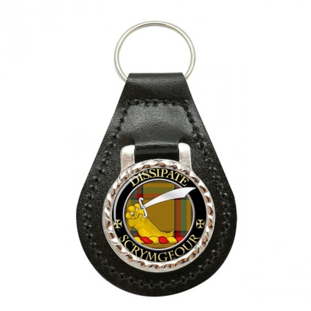 Scrymgeour Scottish Clan Crest Leather Key Fob