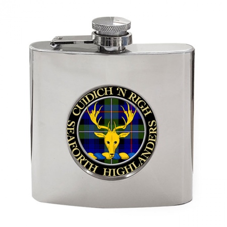 Seaforth Highlanders Scottish Clan Crest Hip Flask