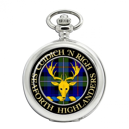 Seaforth Highlanders Scottish Clan Crest Pocket Watch