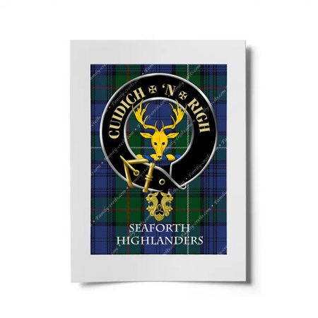 Seaforth Highlanders Scottish Clan Crest Ready to Frame Print