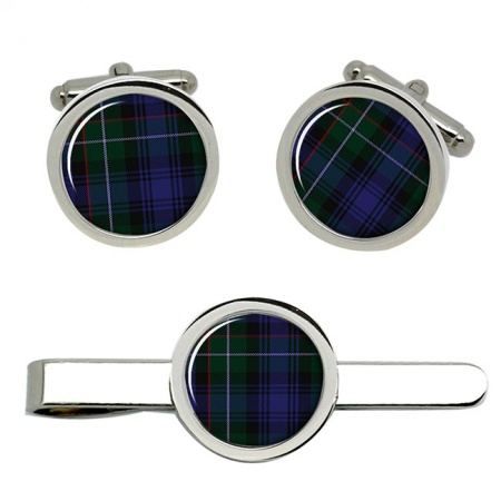 Sempill Scottish Tartan Cufflinks and Tie Clip Set