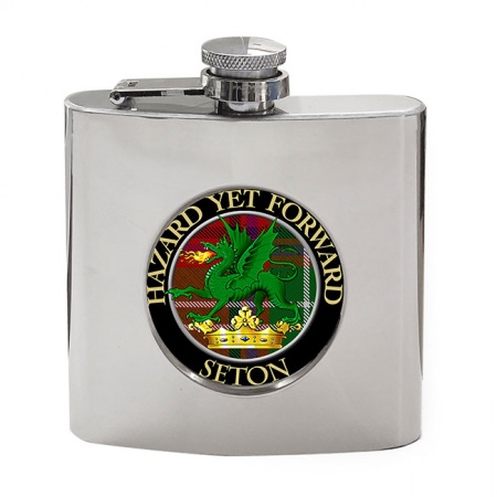 Seton Scottish Clan Crest Hip Flask